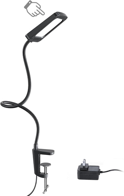 TROND LED Desk Lamp with Clamp, 1000LM Super Bright 3-Level Dimmable Desk Light 6000K Daylight, Extra-Long Flexible Gooseneck Clip on Light, Eye-Care Clamp Lamp for Painting, Workbench,Reading, Sewing | 6000K Daylight Extra-Long Flexible Gooseneck Clip