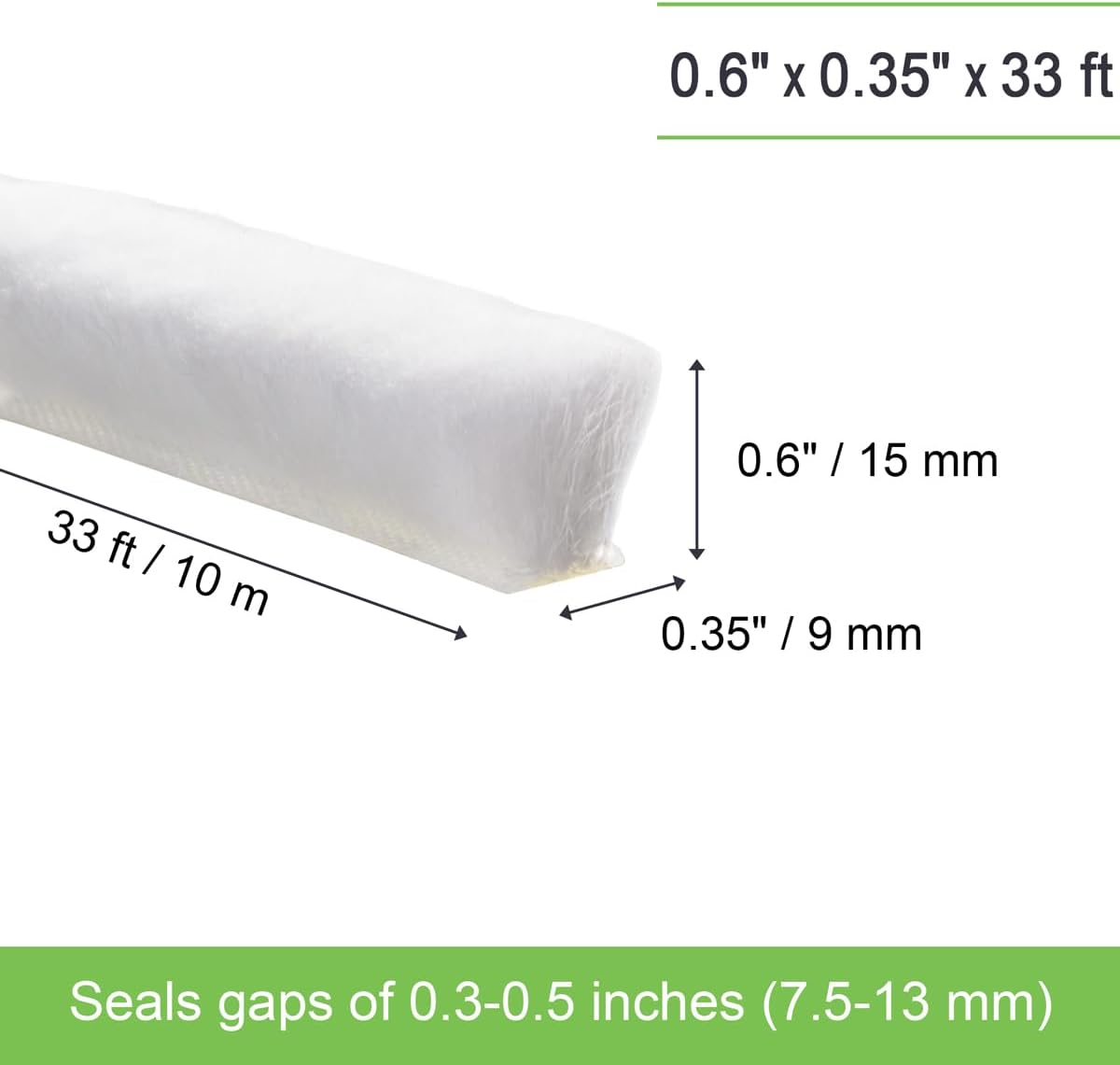 Self-Adhesive Weather Stripping Seal for Doors & Windows – Soundproof Insulation Gap Filler for Sliding, Exterior, Front, and Jamb Frames – 0.2" x 0.35" x 16.5 ft, Gray