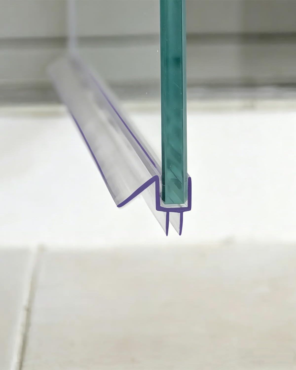 36" Shower Door Bottom Seal Strip for 3/8" (10mm) Glass – Ultra Clear Polycarbonate Shower Door Sweep, One Pack