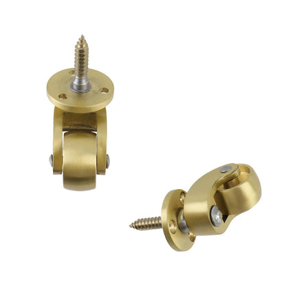 Semetall 4PCS Swivel Caster Wheels Square Cup Furniture Castors (Bronze) | 150kg Load Capacity, with Screws for Piano Feet, Sofa, Table, 1.02 Inch (26mm) Wheels