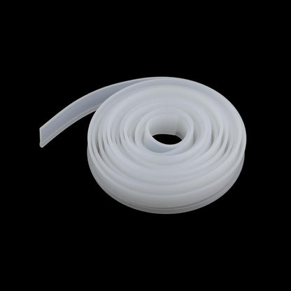 Oedema 118 Inch Shower Door Bottom Seal Strip, Black | Silicone, Waterproof, Shower Sweep Weather Stripping, for House and Glass Doors