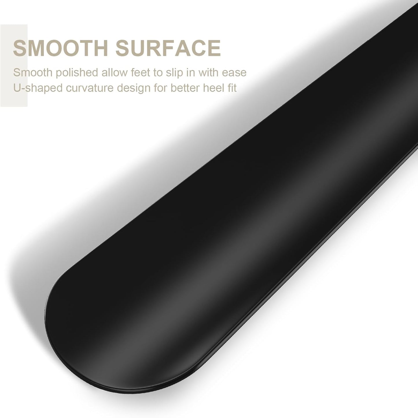 16.5 Inch Long Handle Shoe Horn for Seniors Men Women Kids, Metal Shoe Horns for Boots