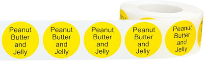 Yellow with Black Carnitas Circle Dot Adhesive Stickers, 1 Inch Round Labels, 500 Total Stickers