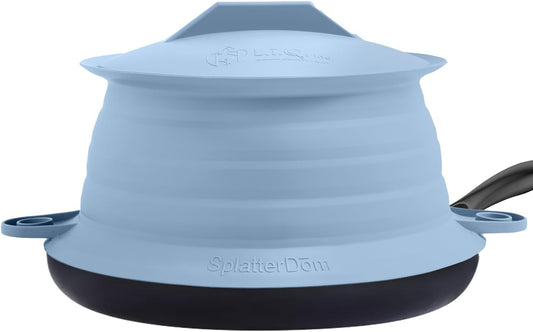 L.I.Q. Silicone Splatter Guard, Durable SplatterDom, Blue Steel, Large