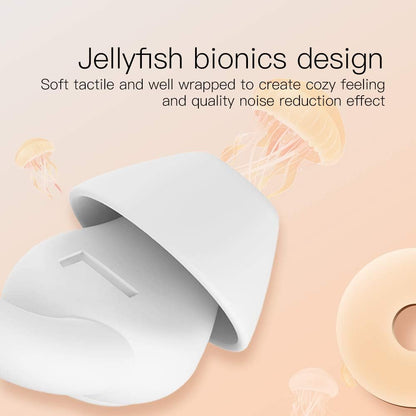 WUTAN Ear Plugs for Sleeping, 33dB Noise Cancelling Silicone Reusable | Jellyfish Bionic Design, Side Sleeper Friendly, 2 Pairs, S/L, Washable, Waterproof for Swimming, Travel Essential, Latex-Free