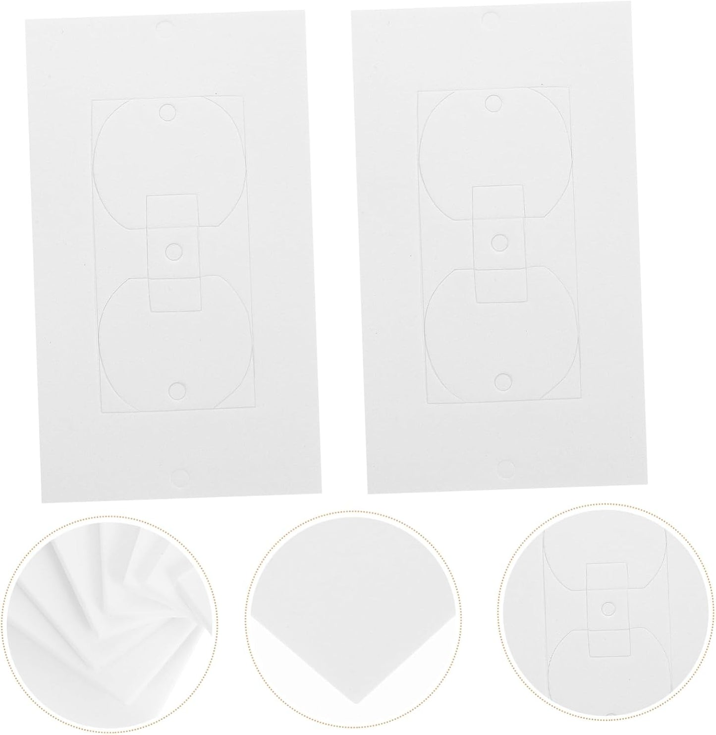 TEHAUX 50pcs Outlet Insulation Pads Waterproof Foam Gaskets for Wall Plates Draft Sealers for Electrical Outlets Compatible Standard Switches and