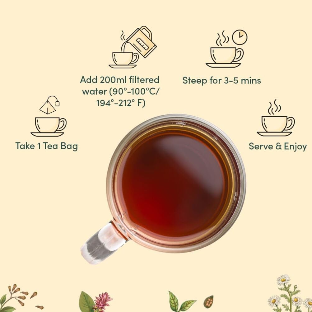VAHDAM, Assorted Herbal Tea Sampler (18 Tea Bags, 9 Flavors) Caffeine-Free, Non-GMO | Double Infusion, Individually Enveloped Tea Bags | Herbal Tea Assortmen