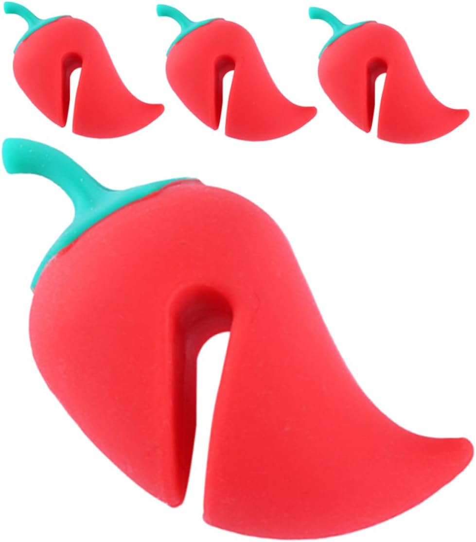 MAGICLULU 4pcs Heat Resistant Silicone Spill Stopper Lid Lifter for Pots Prevent Boilovers Compact Kitchen Gadget for Soup and Sauces Versatile Cooking Tool for Easy Use