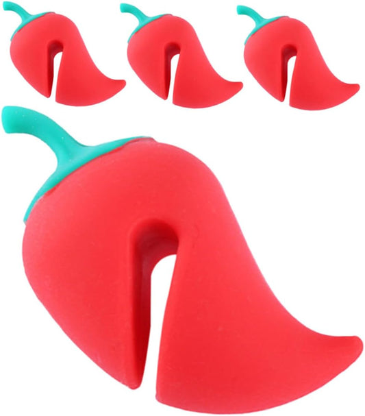 MAGICLULU 4pcs Heat Resistant Silicone Spill Stopper Lid Lifter for Pots Prevent Boilovers Compact Kitchen Gadget for Soup and Sauces Versatile Cooking Tool for Easy Use