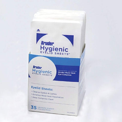 Bruder Hygienic Eyelid Micro Fine Sheets 35 Count | Individually Wrapped, Untreated
