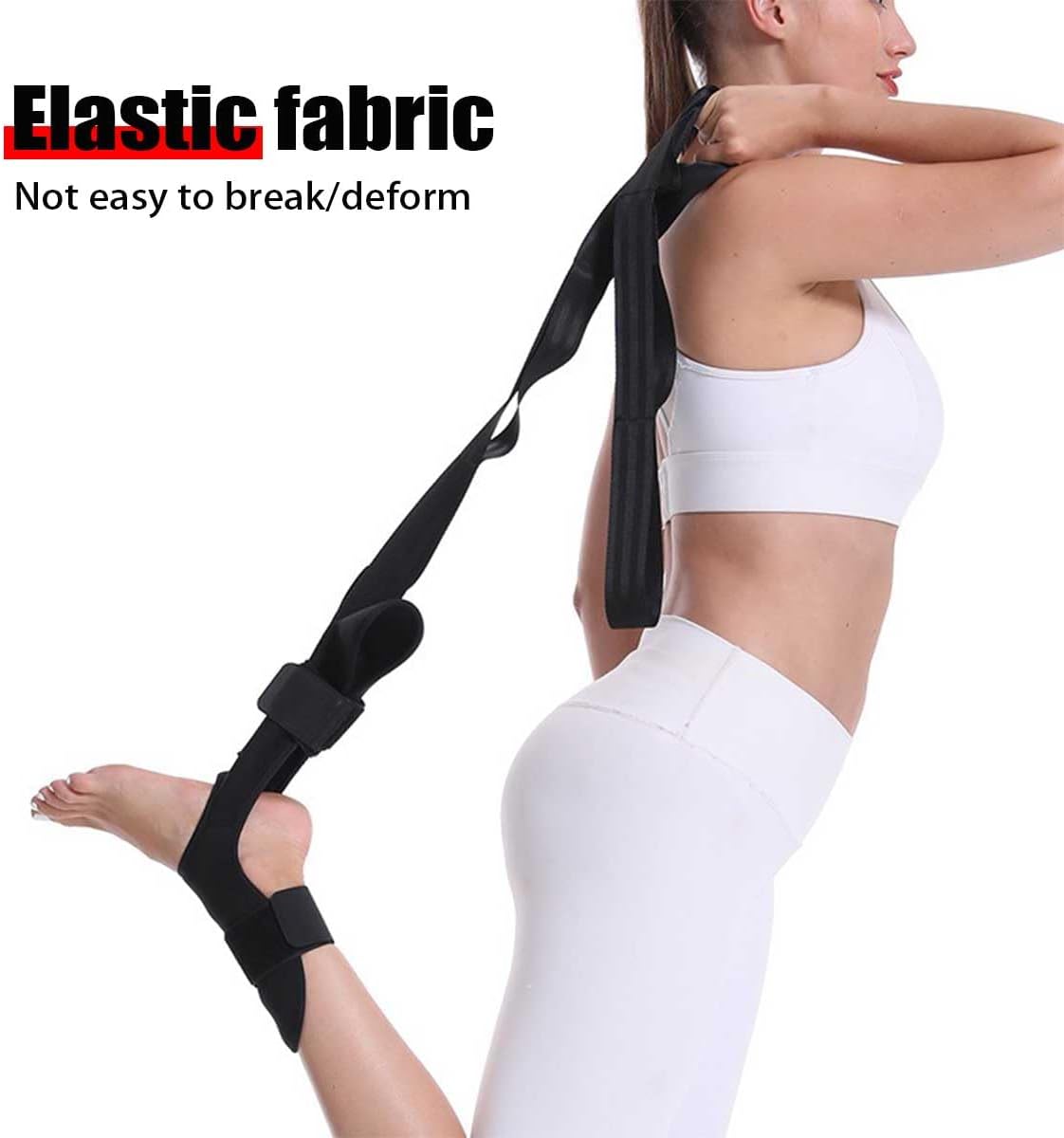 Stretching Strap with Loops and Detachable Foot,Fascia Stretcher,Foot and Calf Stretcher,Increasing Mobility,Foot Leg Stretch Strap for Yoga,Gymnastics,and Flexibility Training