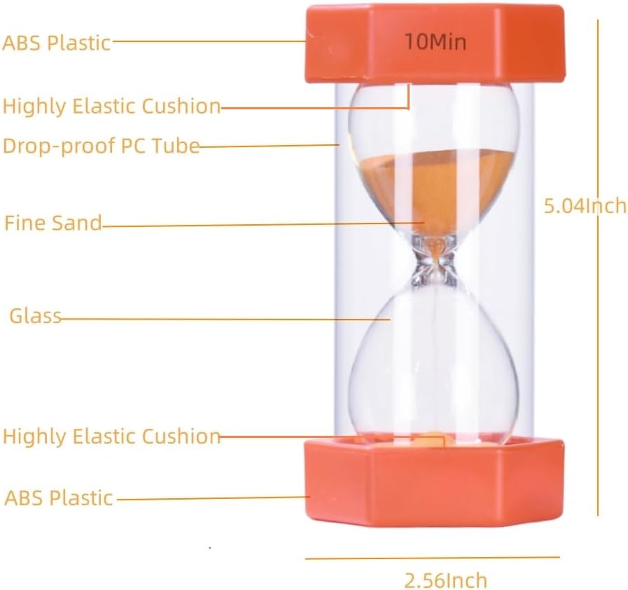 Colorful Sand Timers, Hourglass Sand Timers 5 Min Sandglass Timer with Protective Cover for Toothbrush Timer Games Classroom Home Office Cooking(Blue+5Min)