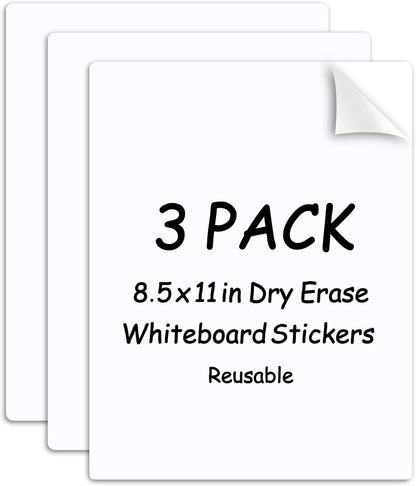 SVNOOC Multi-Use Label Stickers Dry Erase Sticky Notes, Labels for Storage Bin, Wall, Refrigerator, Home, Office, Classroom Use 4x6 inches (6 Pack)