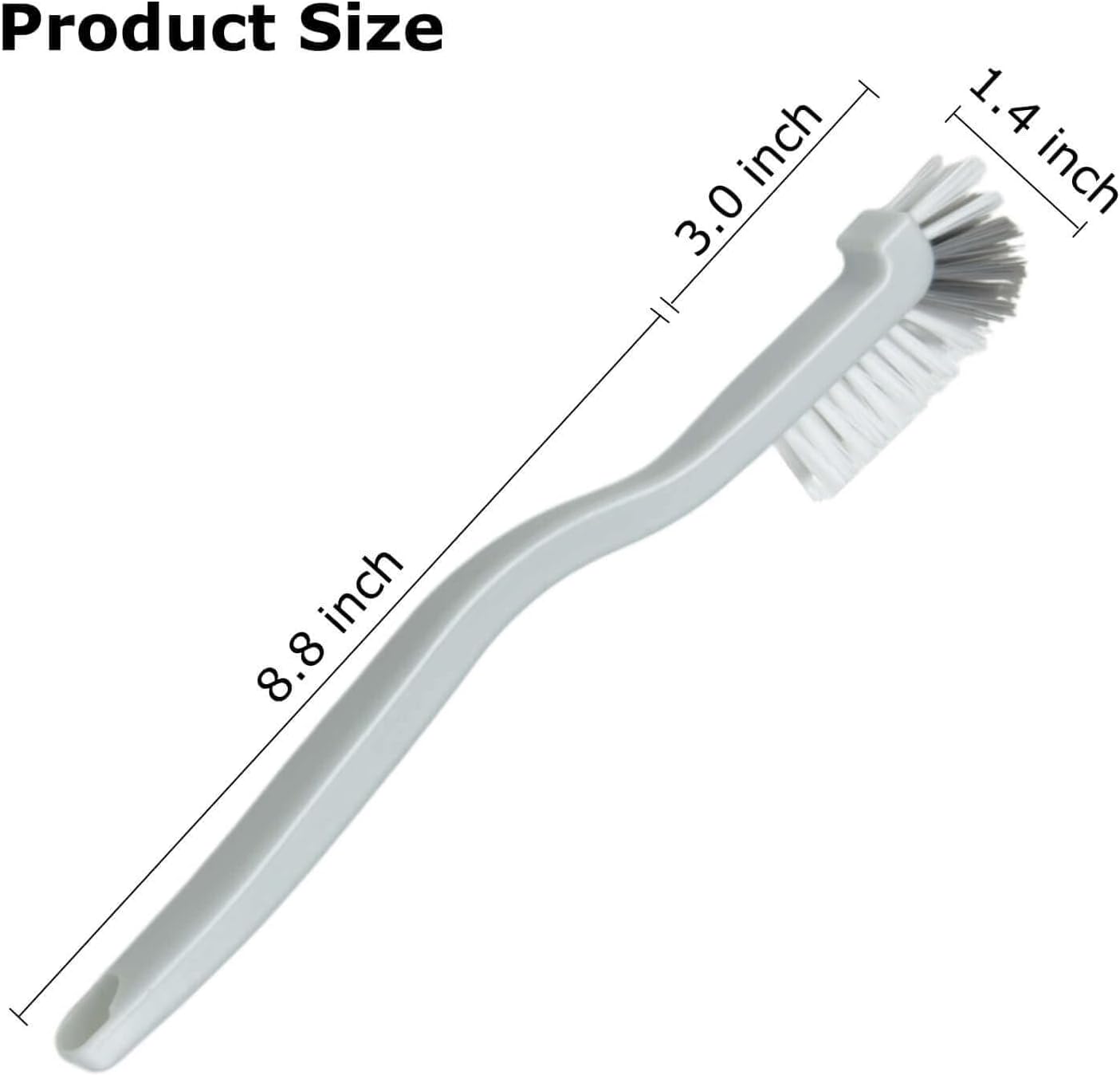Kitchen Scrub Brush with Angled Bristles | Ergonomic Handle, Stiff Bristles, Deep Corner Cleaning, Sink & Dish Use, Durable Plastic