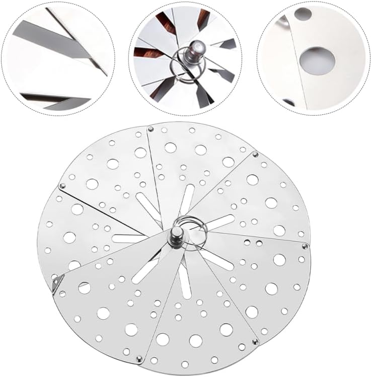 Adjustable Stainless Steel Spill Stopper Lid Cover - Anti-Spill, Anti-Fade, Space-Saving, Fits Various Pots, 8.85 Inch, Silver
