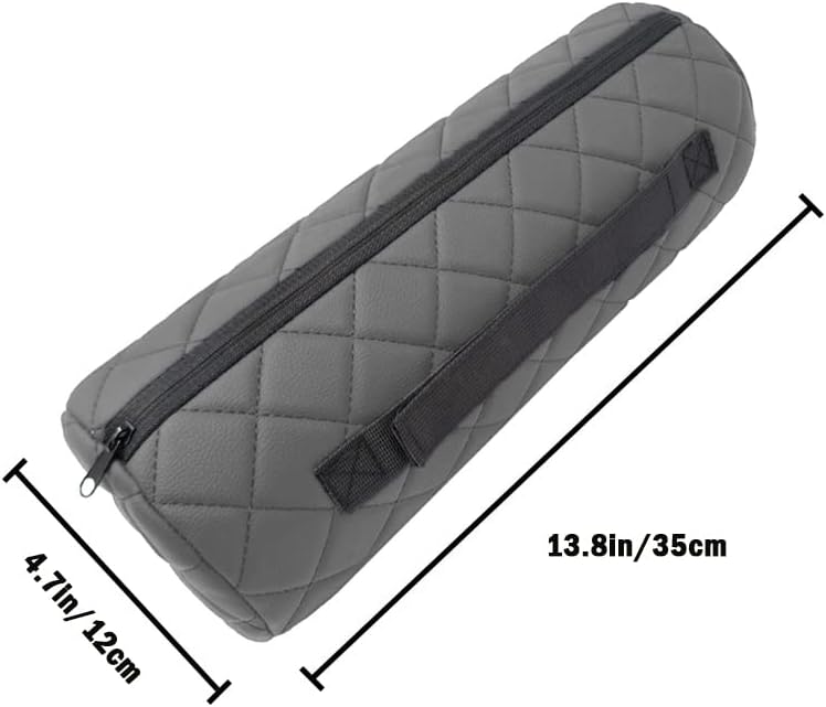 Car Neck Pillow for Pain Relief,Cars Seat Long Back Cervical Neck Support Pillow,Car Side Travel Headrest Round Roll Log Cylinder Pillows for Driving Seat,Memory Foam(Black)
