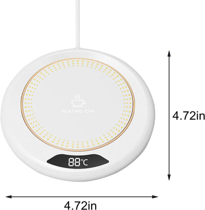 Coffee Warmer for Desk Mug Warmer, Cup Warmer with 8H Automatic Shut Off, Coffee Cup Warmer Keep Coffee, Beverage, Milk, Tea and Hot Chocolate Warm (White)