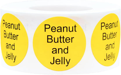 Yellow with Black Carnitas Circle Dot Adhesive Stickers, 1 Inch Round Labels, 500 Total Stickers