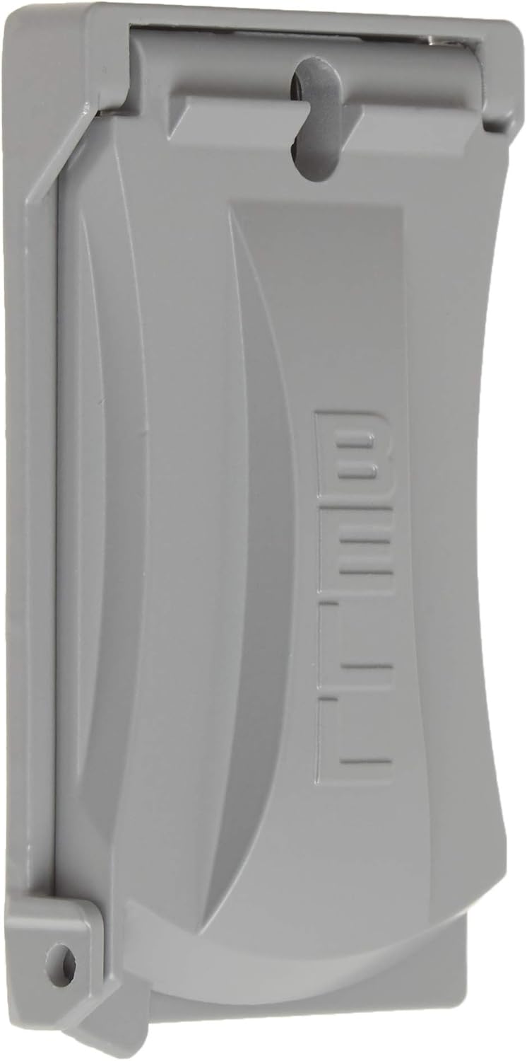 BELL 1-Gang Weatherproof Universal Metal Flip Cover, 12-in-1, Gray