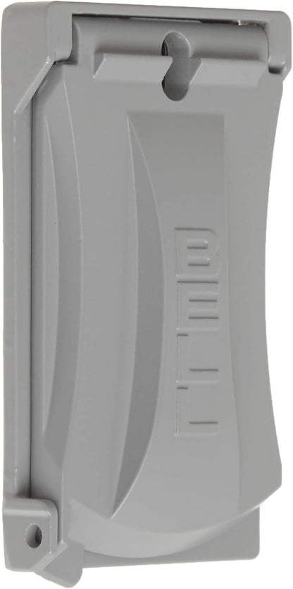 BELL 1-Gang Weatherproof Universal Metal Flip Cover, 12-in-1, Gray