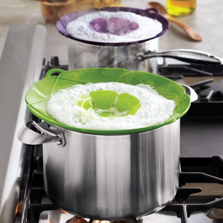 Spill Stopper Lid Cover 11 Inch Silicone Pot Boil Over Preventer for Pans and Pots