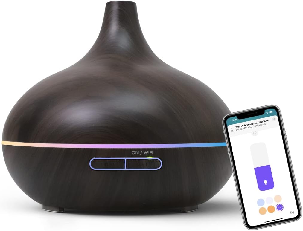 meross Smart Wi-Fi Essential Oil Diffuser, Voice & APP Control, RGB Lights