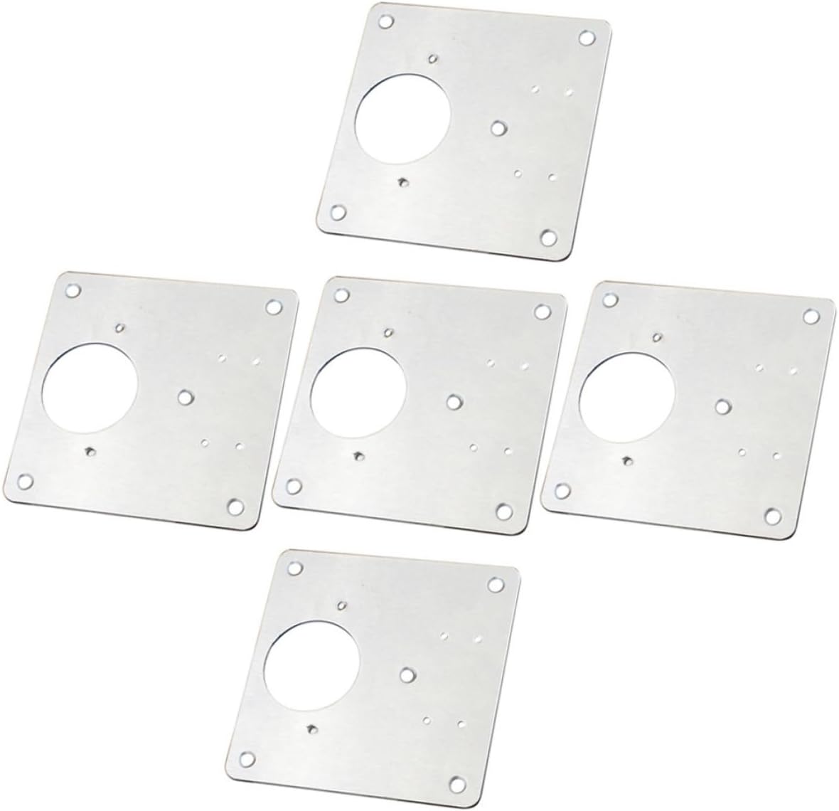 5pcs Stainless Steel Hinge Repair Plate Kit Screws Door Hinge Brackets for Cabinet and Furniture Repair Easy Installation and Stable Support