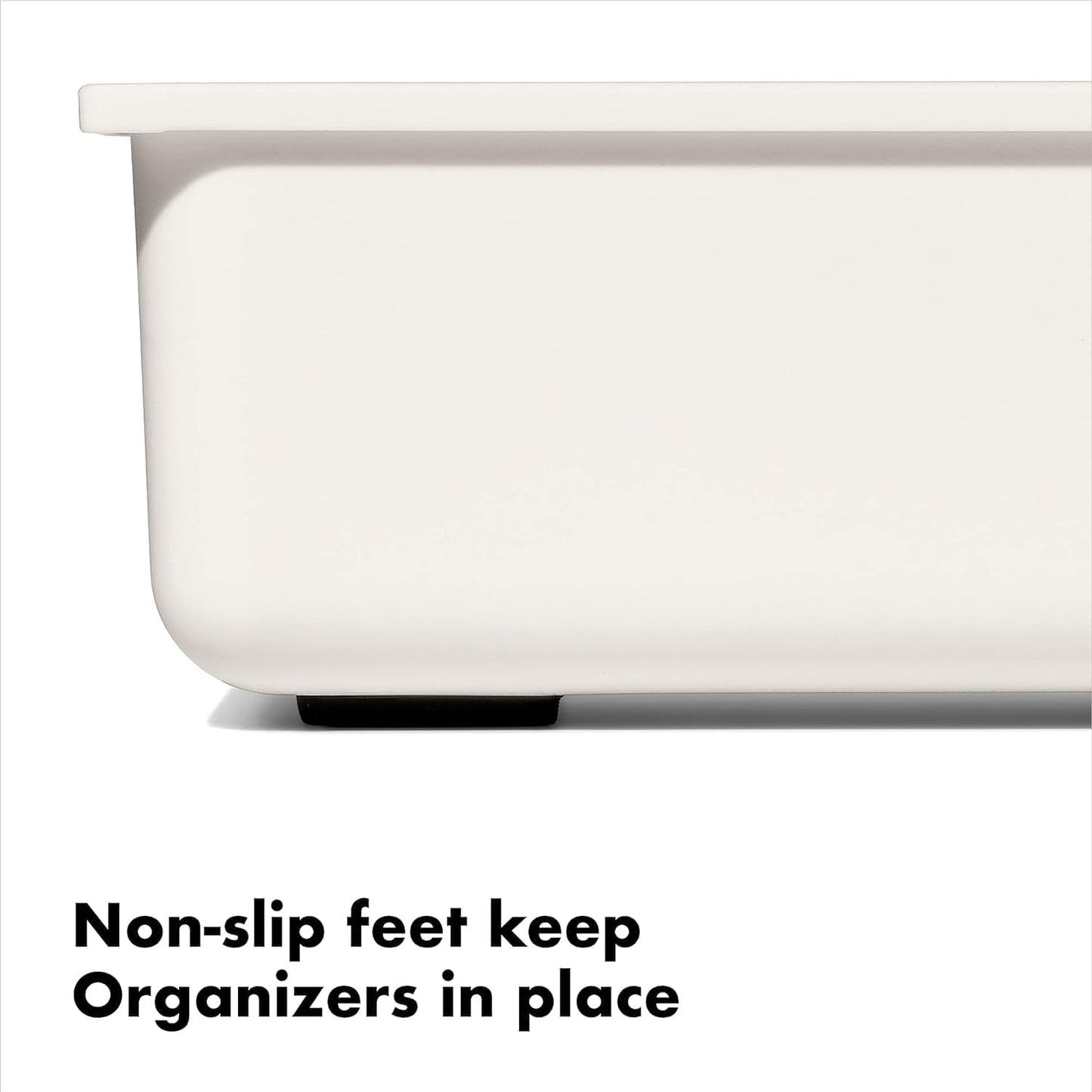 OXO Good Grips Kitchen Compact Spice Drawer Organizer, White - Pack of 2