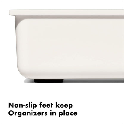 OXO Good Grips Kitchen Compact Spice Drawer Organizer, White - Pack of 2