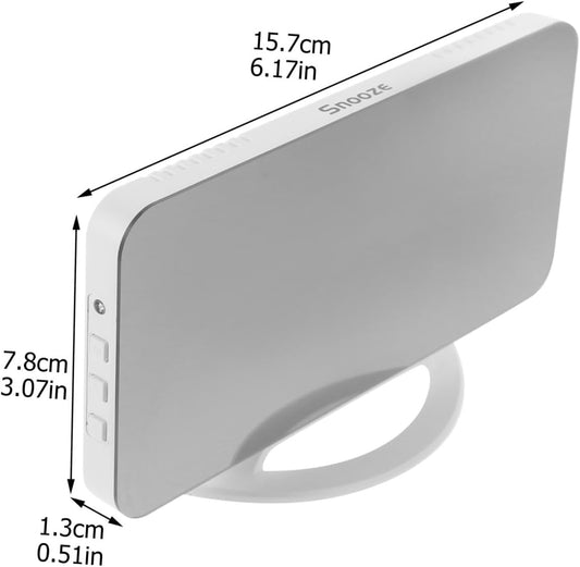 FRCOLOR Digital Vibrating Bed Shaker Alarm Clock Large LED Display Loud Alarm for Heavy Sleepers Bedroom Use with RGB Mirror Screen and Snooze Function