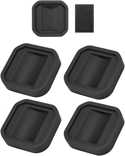 Furniture Wheel Caster Cups/Floor Protectors, Silicone Non-Slip Caster Cups is Deal for Furniture Small Wheels/Furniture Leg and Prevents Scratches 1.75x1.75(4PACK(Black)