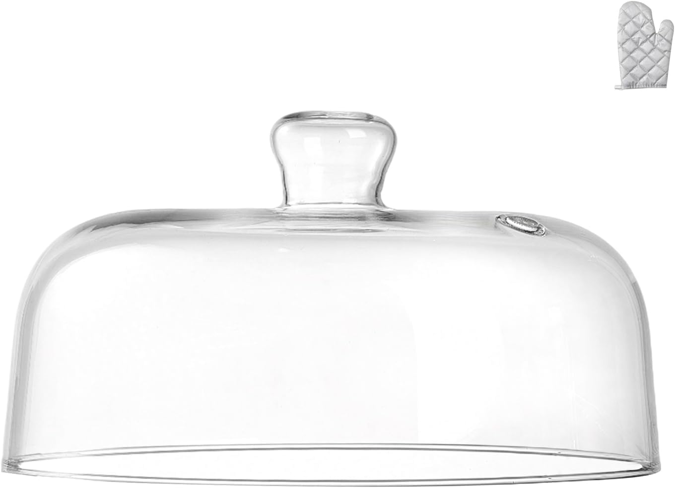 EliteVibe All Glass Microwave Cover, 10" Microwave Splatter Cover for Food | 5" Height With Handle, All-Glass, 3.5" Inner Height, Fits Plates & Bowls, Vented Lid, Oven, Dishwasher & Refrigerator Safe