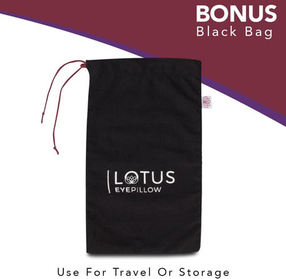 Lotus Lavender Eye Pillow - Weighted Mask for Yoga & Sleep | NOLAVA Sleep & Wellbeing App included; warm or cool headache relief; organic cotton, lavender-flaxseed fill.