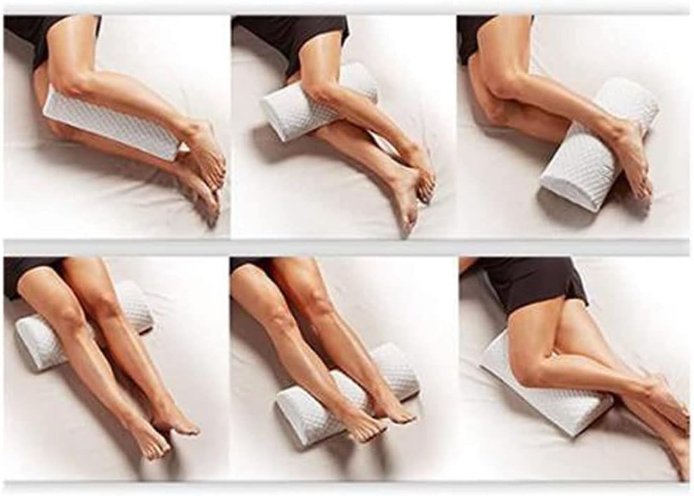 Premium Memory Foam Half Moon Pillow - Leg Pillows for Sleeping - Knee Pillow for Side Sleepers,Sleeping Pain, Hip Pain Relief for Side Sleepers