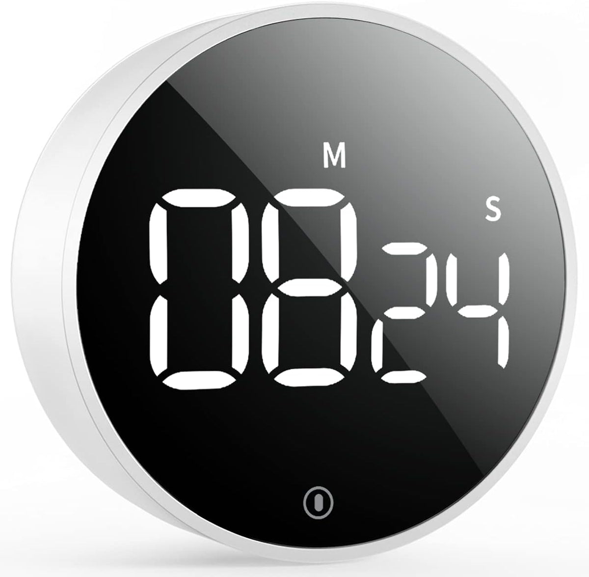 Digital Magnetic Kitchen Timer & Stopwatch with LED Display, Space Gray