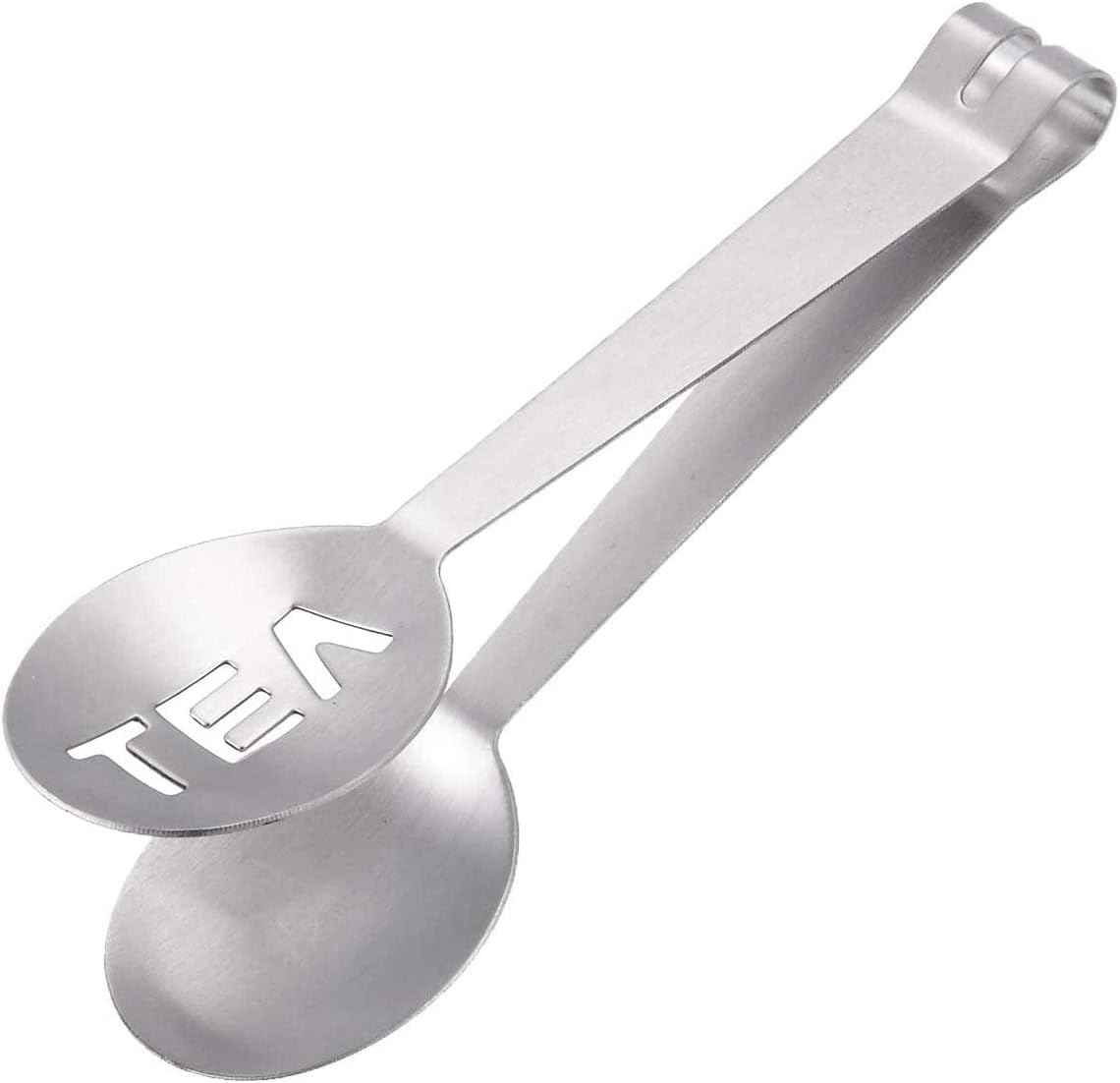 Tea Bag Squeezer (4 Pack), Stainless Steel Tea Bag Squeezer Tongs, Tea Bag Strainer Grip Holder Tea Bag Spoon Clip, Mini Tongs for Gripping Ice Cubes, Sugar and Lemon Slices