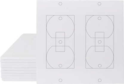 Outlet Insulators Draft Sealers - 4 Sizes EVA Foam Socket Insulation Gaskets | Universal Electric Switch Wall Plate Covers for Energy Saving, Draft Blocking (White, Single 20 Pack)