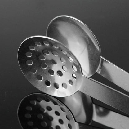 Tea Bag Squeezer, Stainless Steel Tea Bag Tongs, Tea Bag Strainer Grip Holder Tea Bag Squeezer Spoon Metal Lemon Slices Clip, Mini Tongs for Gripping Ice Cubes and Sugar (Pack of 2)