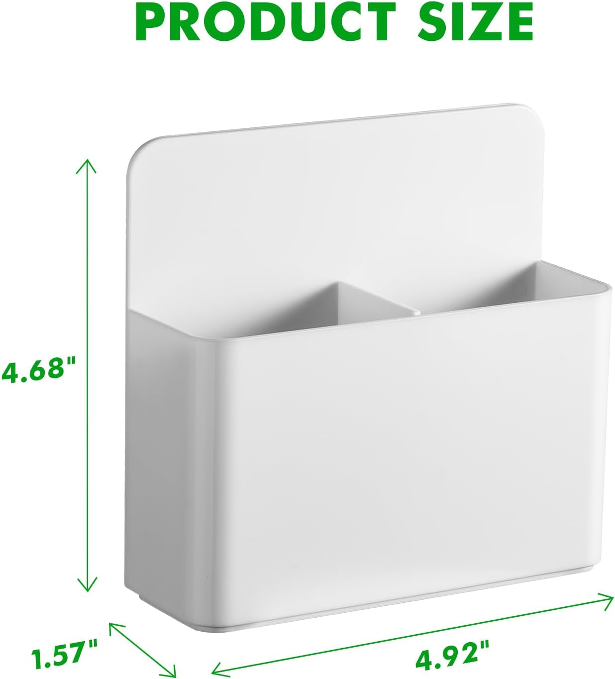 2 Pack Magnetic Pen Holder Cup for Whiteboard, Classroom Supplies | Plastic Magnetic Dry Erase Marker Holder for Refrigerator Fridge, Pencil Cup for School, Locker Accessories Organizer-White