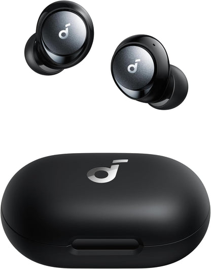 soundcore by Anker Space A40 Auto-Adjustable Active Noise Cancelling Wireless Earbuds, Reduce Noise by Up to 98%, 50H Playtime, Hi-Res Sound, Comfortable Fit, App Customization, Wireless Charge (Blue) | Reduce Noise by Up to 98%, Ultra Long 50H Playtime,