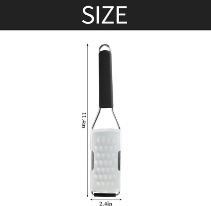 Cambom Lemon Zester Grater Three-piece Suit - Heavy Duty Kitchen Tool for Parmesan Cheese, Ginger, Garlic, Nutmeg, Chocolate, Vegetables，Fruits，Stainless Steel Grater Dishwasher Safe Black | 304 Stainless Steel, Sharp Tool for Parmesan Cheese, Ginger,