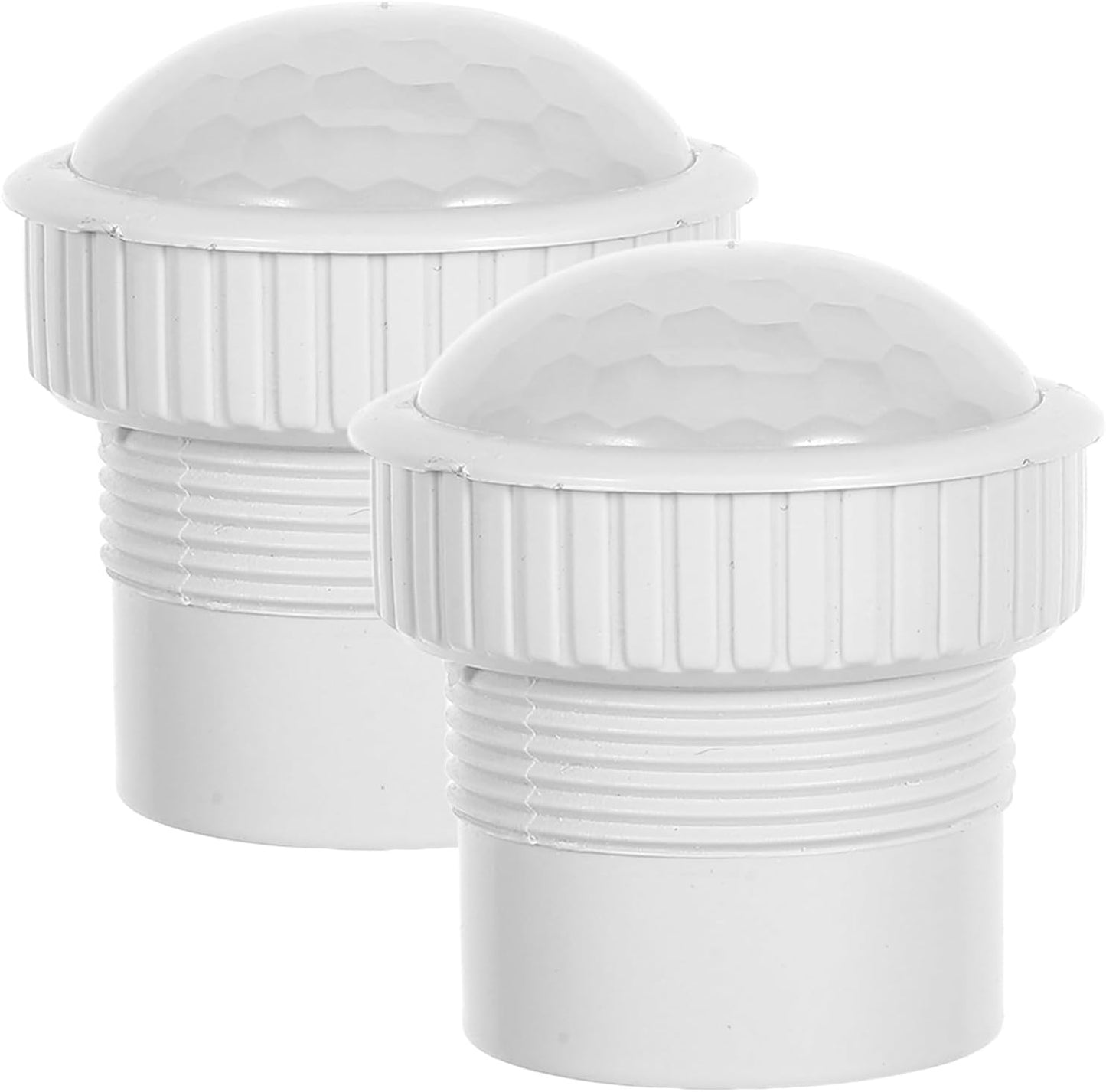 Lurrose 2pcs Plastic Motion Sensor Light Shade with Auto Light Switch, White Sturdy Plastic Case for Indoor and Outdoor Lighting Systems, Easy Installation Closet Motion Sensor Cover