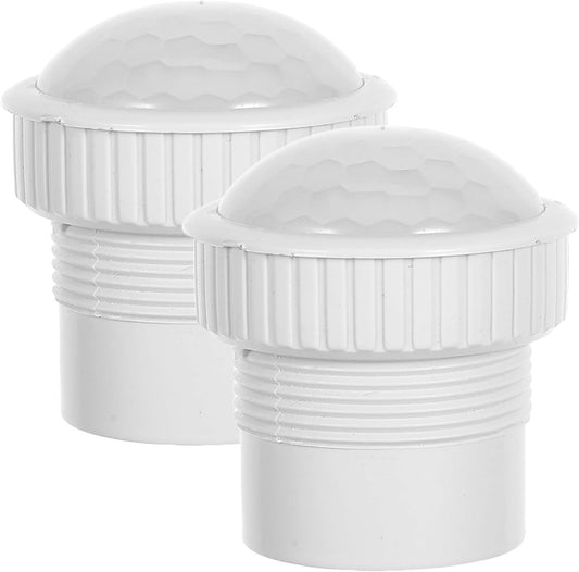 Lurrose 2pcs Plastic Motion Sensor Light Shade with Auto Light Switch, White Sturdy Plastic Case for Indoor and Outdoor Lighting Systems, Easy Installation Closet Motion Sensor Cover