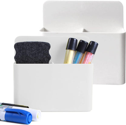 Magnetic Dry Erase Marker Holder - Multi-Surface Pen & Marker Holder for Fridge, Whiteboard, Locker - School, Office, Home - 1 Pack, Black