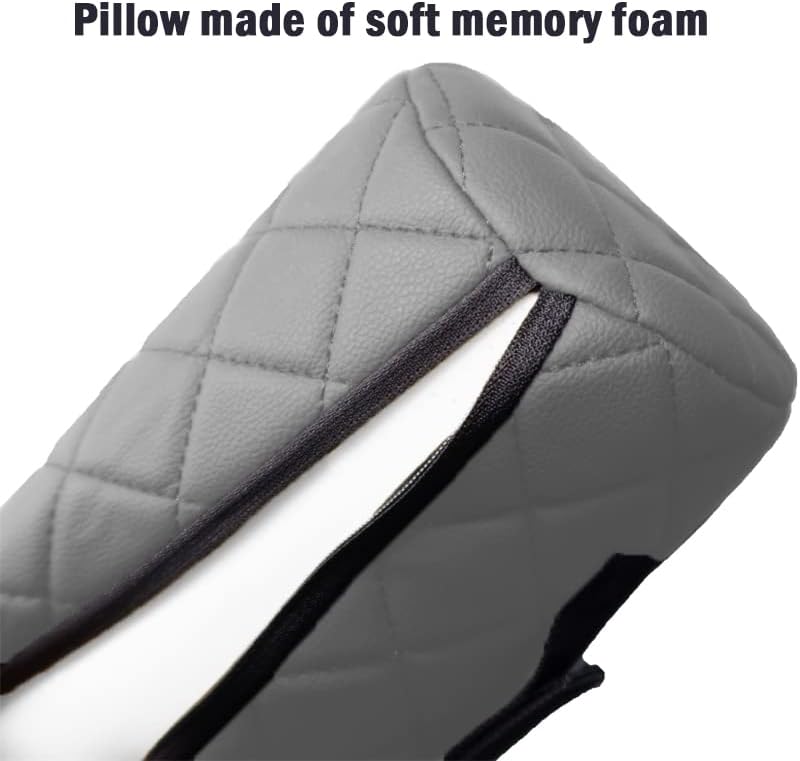 Car Neck Pillow for Pain Relief,Cars Seat Long Back Cervical Neck Support Pillow,Car Side Travel Headrest Round Roll Log Cylinder Pillows for Driving Seat,Memory Foam(Black)