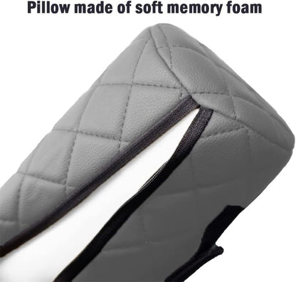 Car Neck Pillow for Pain Relief,Cars Seat Long Back Cervical Neck Support Pillow,Car Side Travel Headrest Round Roll Log Cylinder Pillows for Driving Seat,Memory Foam(Black)