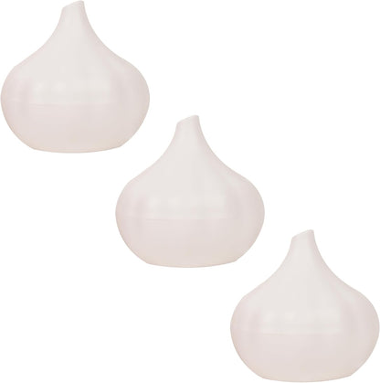 Food Keeper Storage Container with Lid, Food Saver for Fresh Avocados, Red Onions, and Garlic, BPA Free, Set of 3 (Garlic)