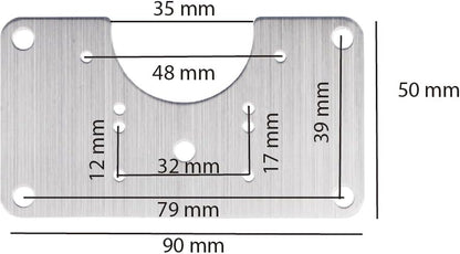 4 Piece Hinge Repair Kit - Cabinet Hinge Repair Plate Stainless Steel Door Hinge Repair Kit for Kitchen Cabinet Hinge Repair Brackets with Mounting Screws and Screwdrivers (4) (4, 3.5"x3.5")