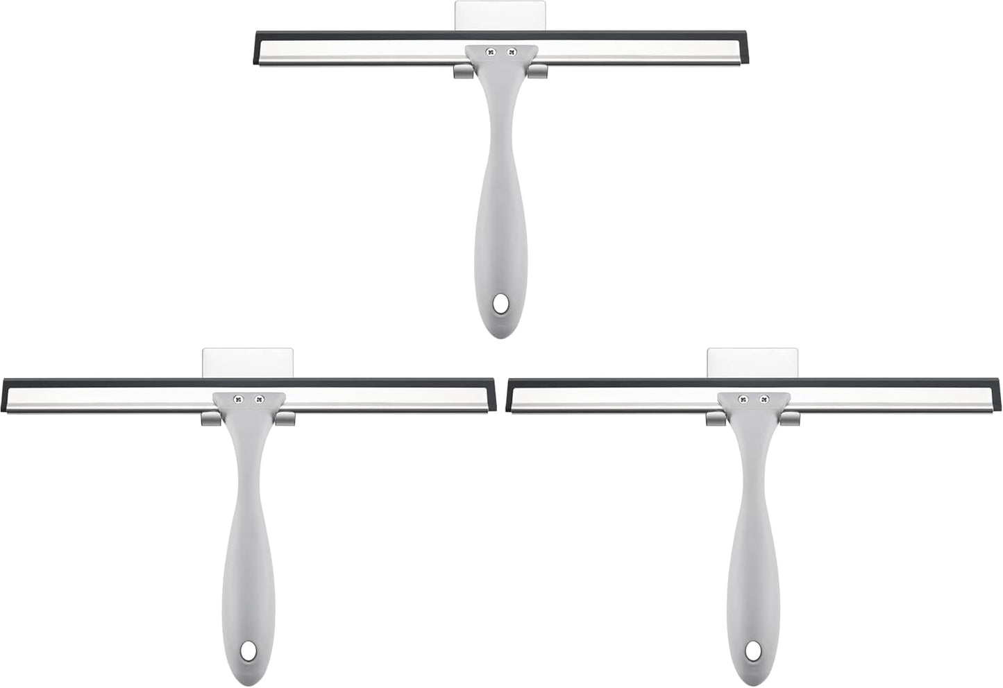 AmazerBath Squeegee for Shower Glass Door, All-Purpose Squeegee with Hook for Shower Doors, Windows, Mirrors, Tiles and Car Glass, 10 Inches