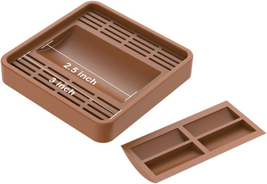 Bed Stopper & Furniture Stopper – Caster Cups fits to All Wheels of Furniture, Sofas, Beds, Chairs – Furniture Cups Made up of Solid Silicone and Prevents Scratches 4PACK (4PACK（Dark Brown)